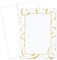 Great Papers! Flat Card Invitation and Envelopes, Silver Foil Stars and Streamers, 5.5&#x22; x 7.75&#x22;, Printer Compatible, 10 Invitations/10 White Envelopes
